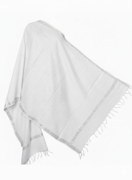 Premium Linen Cotton Plain Dupatta – Timeless Grace